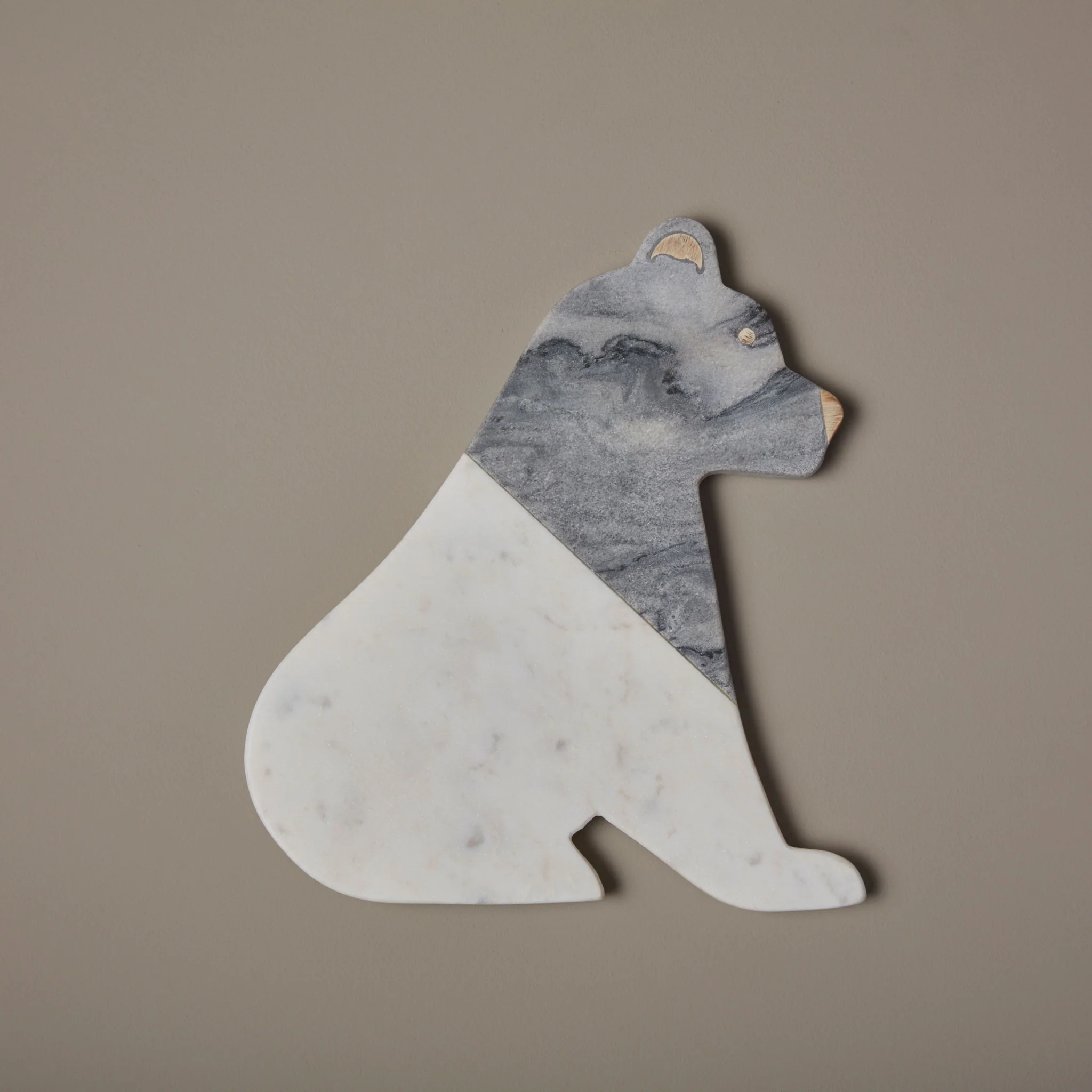 White & Gray Marble Bear Board